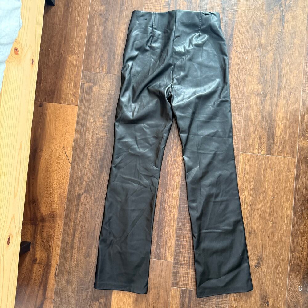 NWOT Zara Black Faux Leather Pants - Small - Excellent Condition - Picture 3 of 8